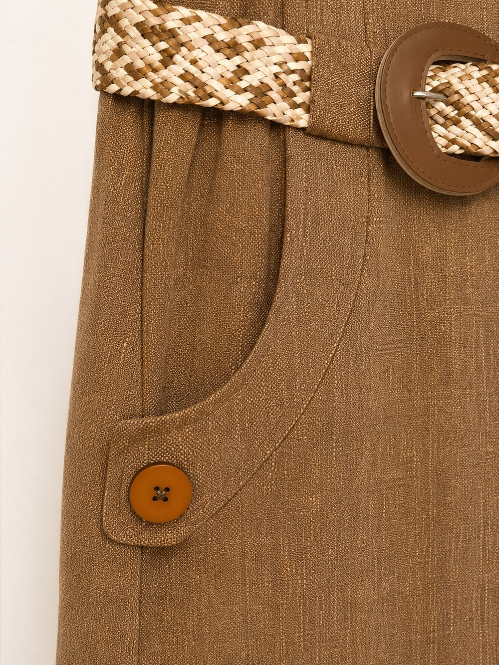 David Meister Brown Tweed Belted Sheath Dress - Made in USA - Picture 4 of 6